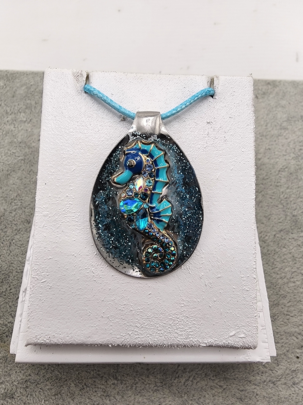 Blue Seahorse Pendant Necklace - Women Jewelry